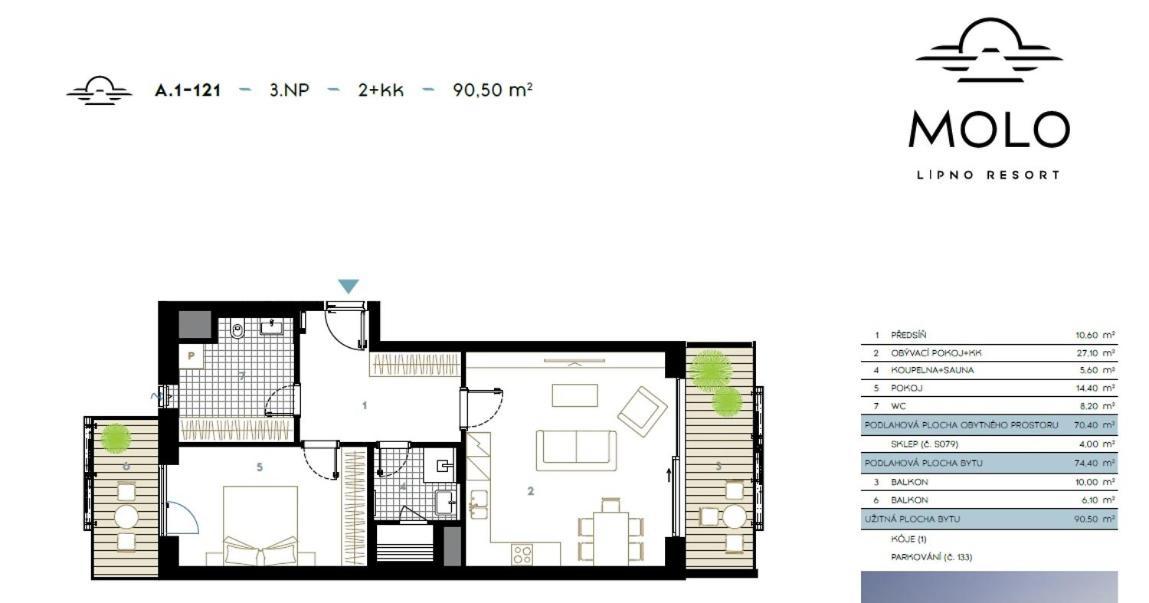 Apartament A121 Molo Lipno S Infrasaunou - Residence Koubek Lipno nad Vltavou Extérieur photo